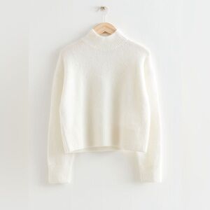&Other Stories Cropped Mock Neck Sweater Size XS